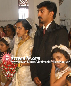 Nibin Manjush Marriage at St Marys Cathedral Manarcad Kottayam